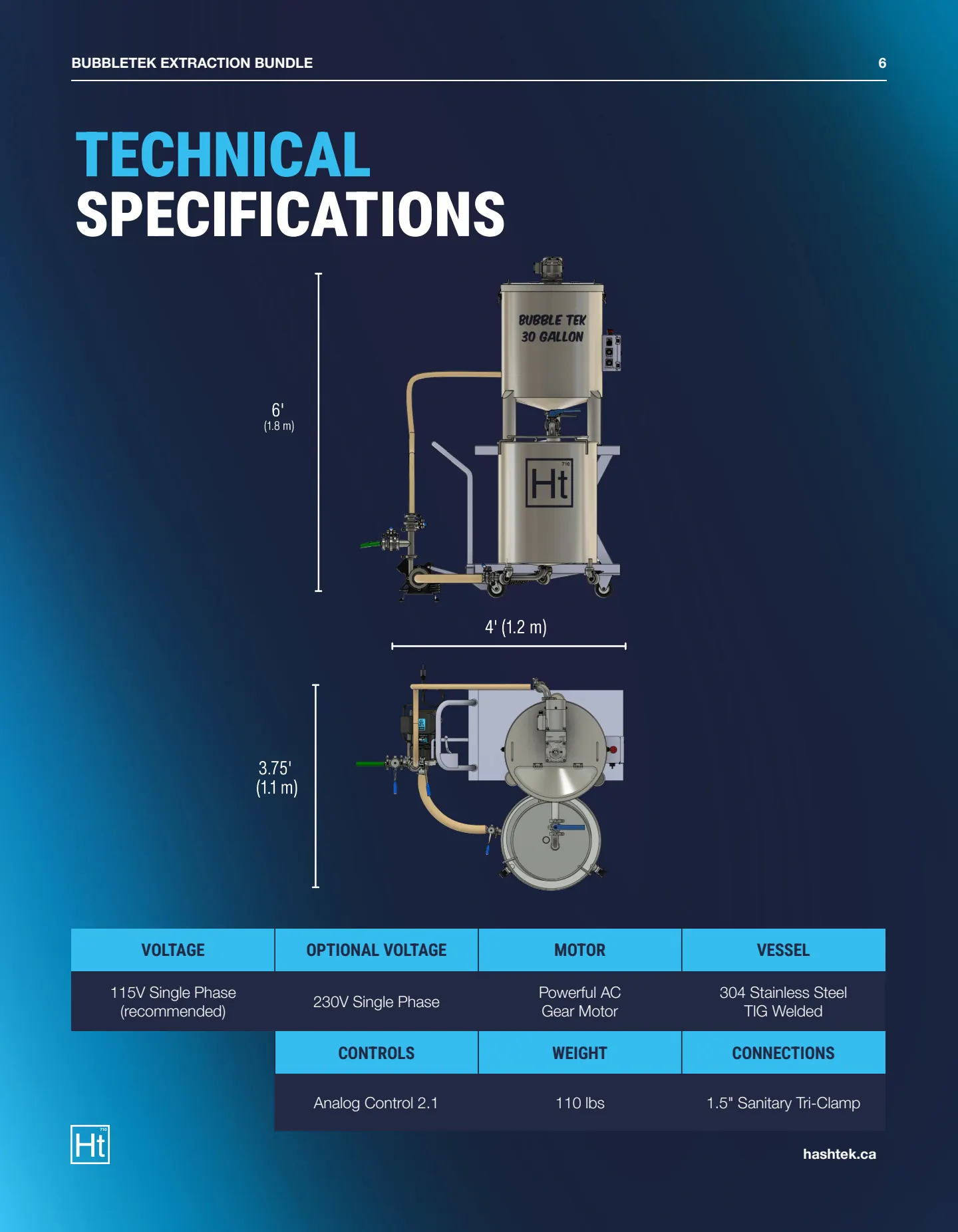 30 Gallon BubbleTek Legendary Bundle Spec Sheet (v1.0) — page 6 of 8