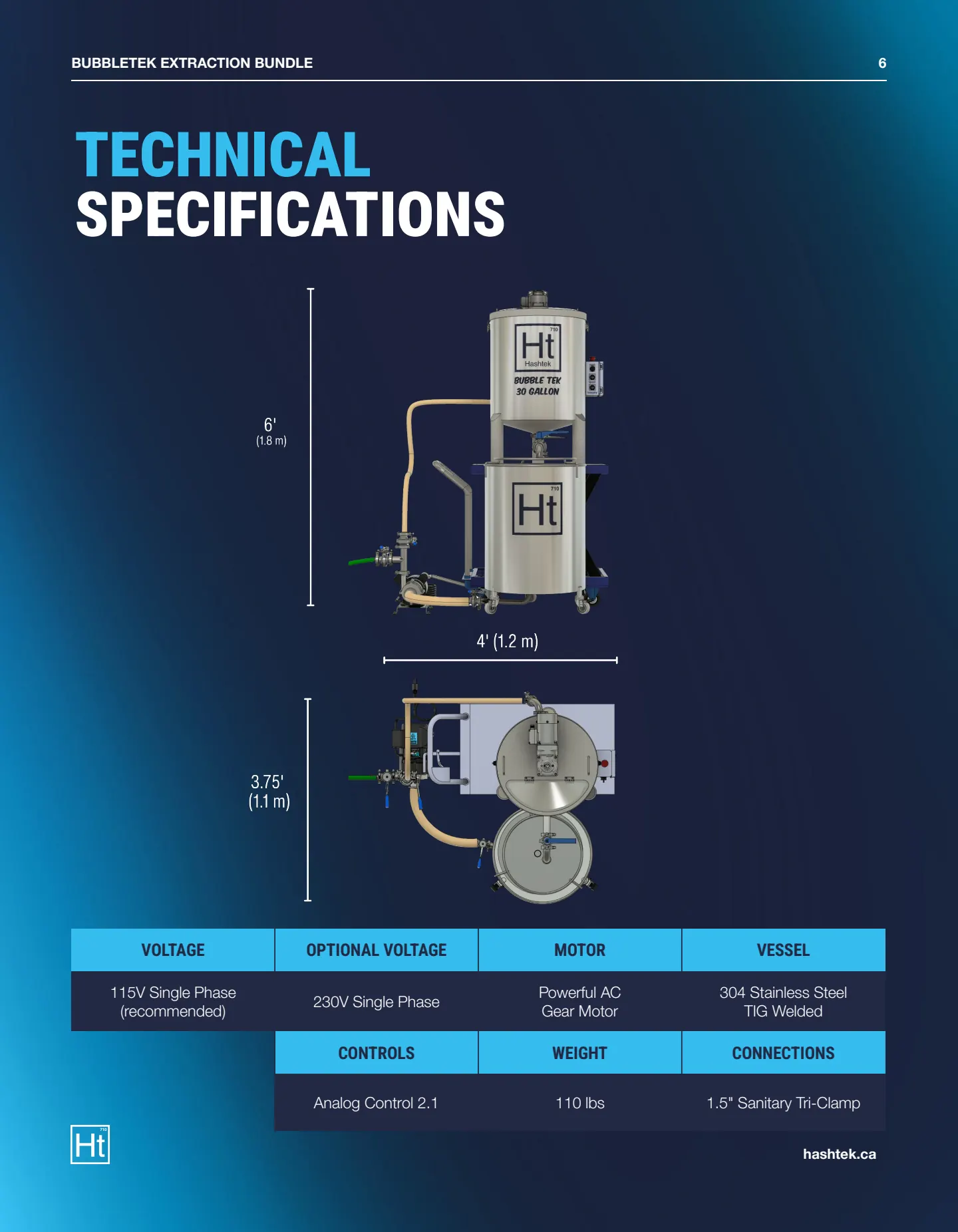 30 Gallon BubbleTek Legendary Bundle Spec Sheet (v1.1) — page 6 of 8