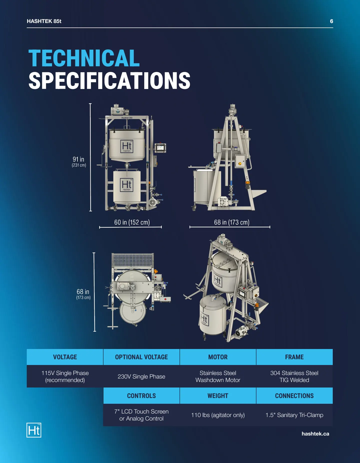 Hashtek 85T Spec Sheet (v1.12) — page 6 of 8