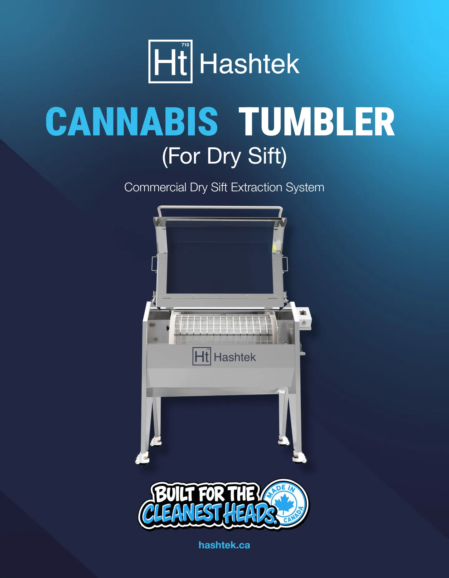 Hashtek Dry Sift Tumbler Spec Sheet — page 1 of 8