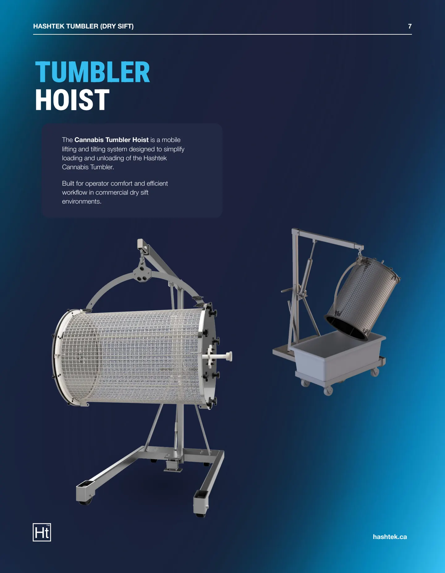 Hashtek Dry Sift Tumbler Spec Sheet — page 7 of 8