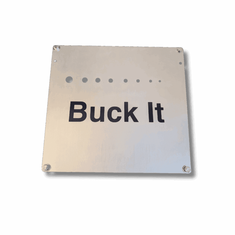 Buck It de-budding bucking plate