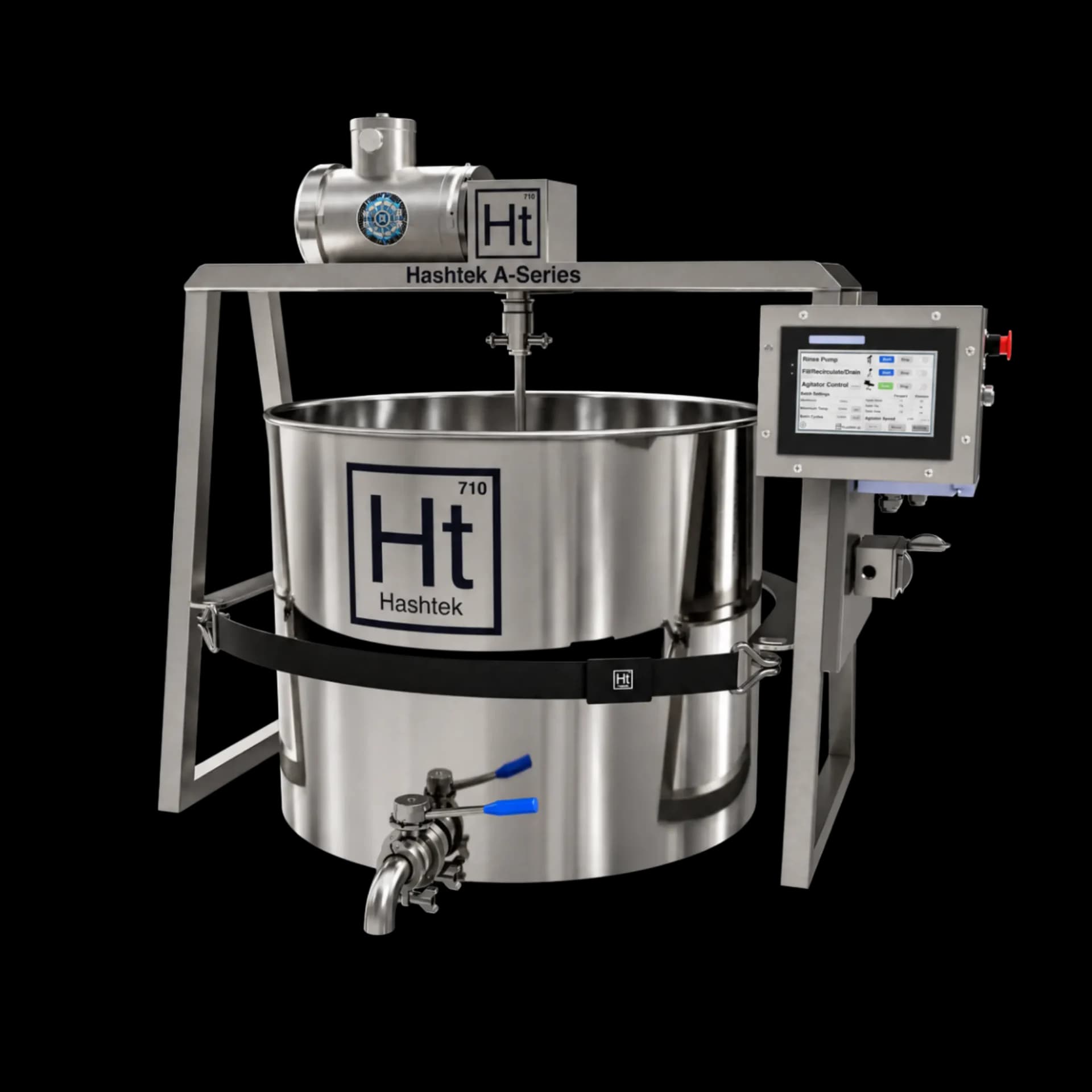 Hashtek A-Series Tall agitator for a 65-gallon ice water hash washing vessel